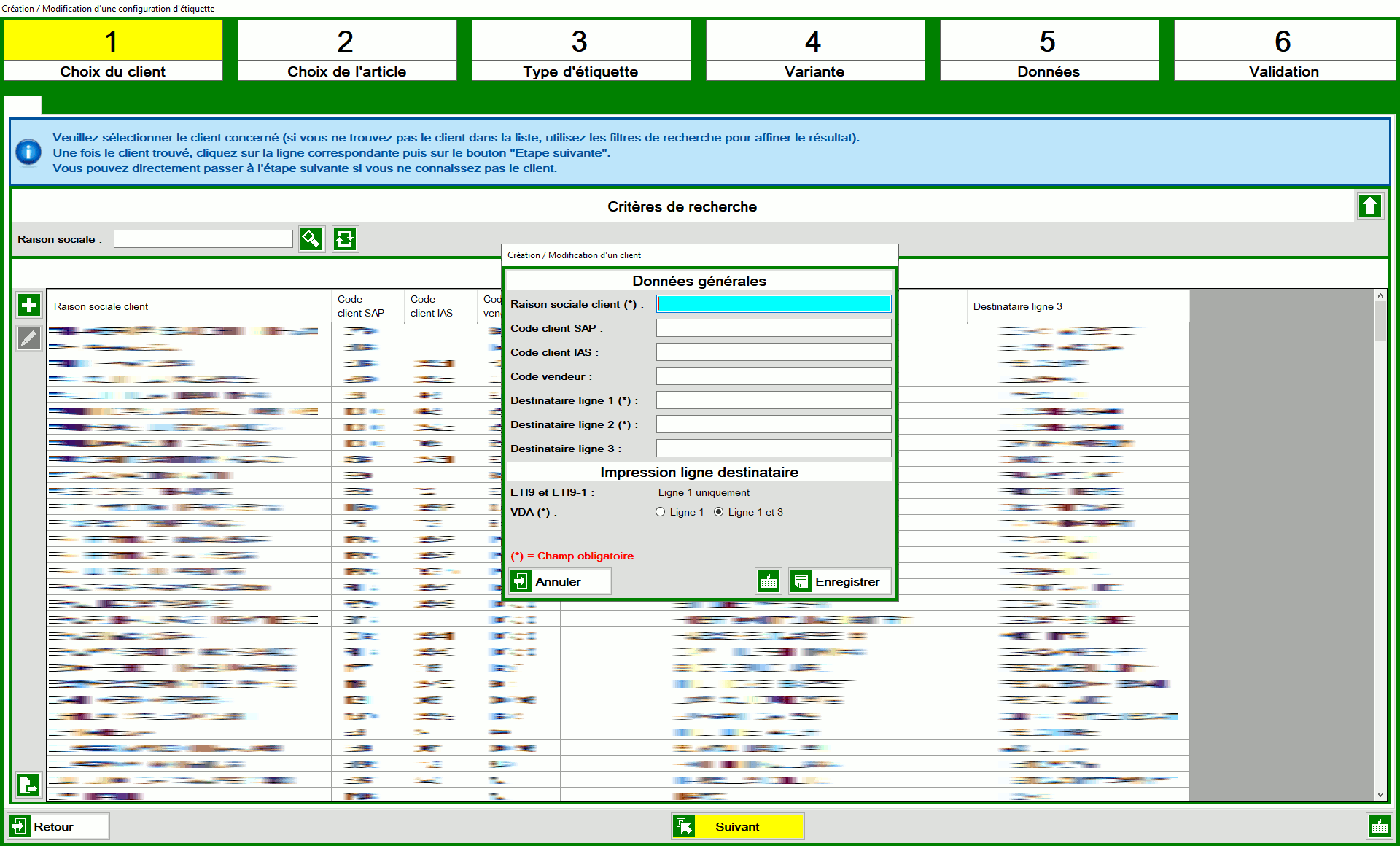Création d'un modèle d'étiquette
