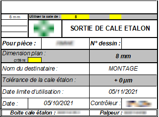 Historique d'une pièce